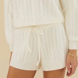 Rachel Parcell Cable Sweater Knit Shorts NWT